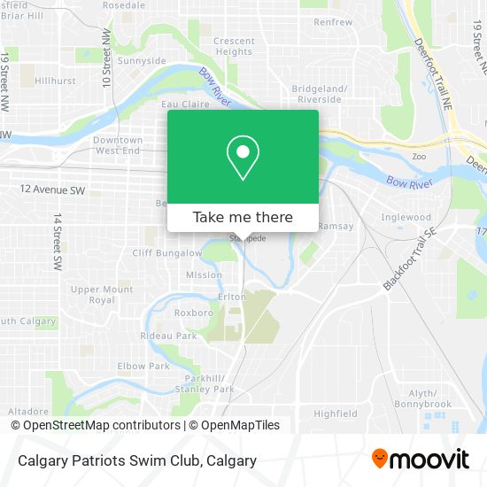 Calgary Patriots Swim Club map
