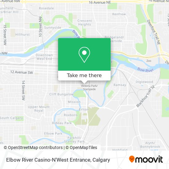 Elbow River Casino-N'West Entrance map
