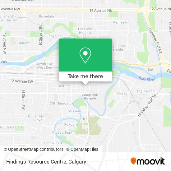 Findings Resource Centre map