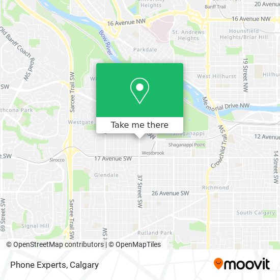 Phone Experts map