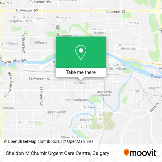Sheldon M Chumir Urgent Care Centre map
