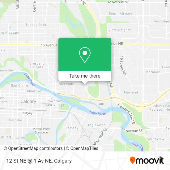 12 St NE @ 1 Av NE map