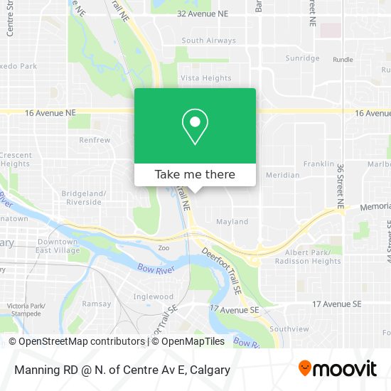 Manning RD @ N. of Centre Av E map