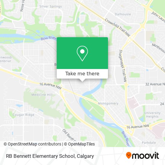 RB Bennett Elementary School map