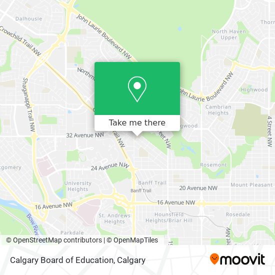 Calgary Board of Education map