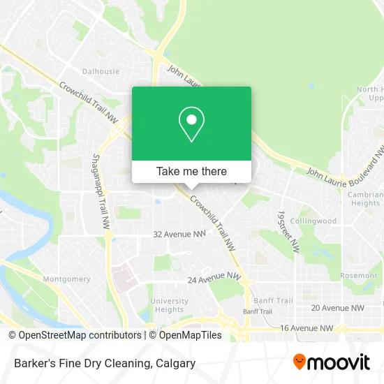 Barker's Fine Dry Cleaning map