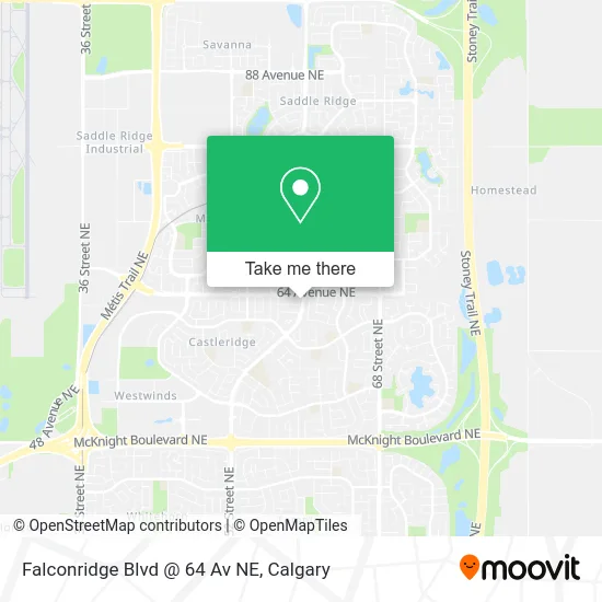 Falconridge Blvd @ 64 Av NE map