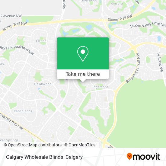 Calgary Wholesale Blinds map