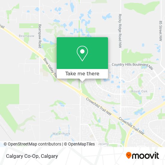 Calgary Co-Op map
