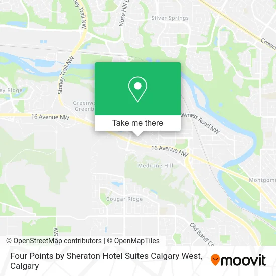 Four Points by Sheraton Hotel Suites Calgary West map