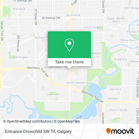 Entrance Crowchild SW Trl map