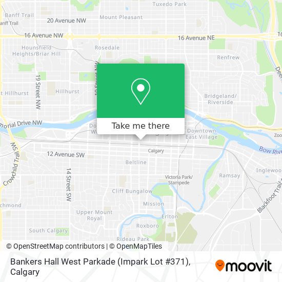 Bankers Hall West Parkade (Impark Lot #371) map