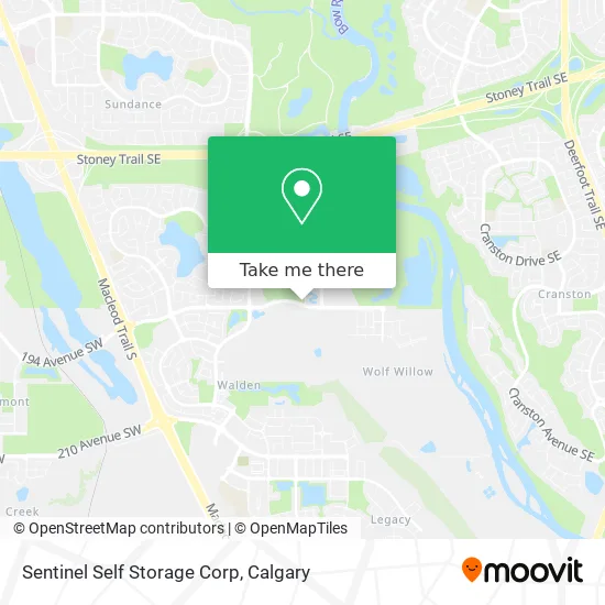 Sentinel Self Storage Corp map