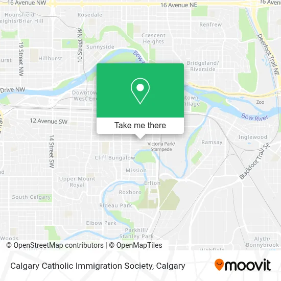Calgary Catholic Immigration Society map