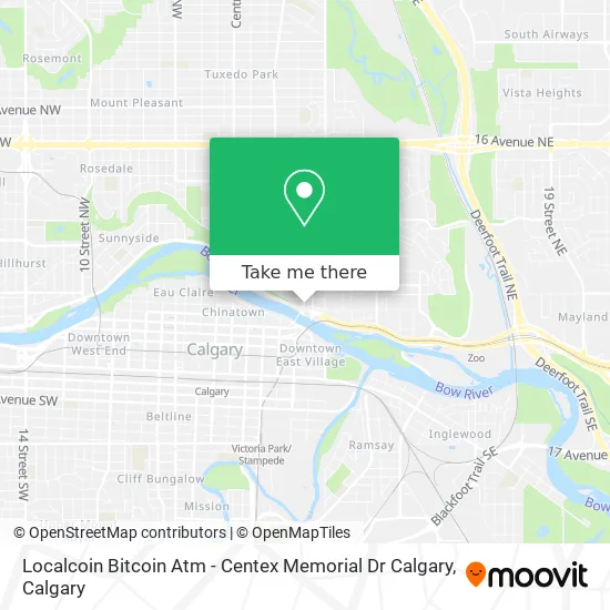Localcoin Bitcoin Atm - Centex Memorial Dr Calgary map