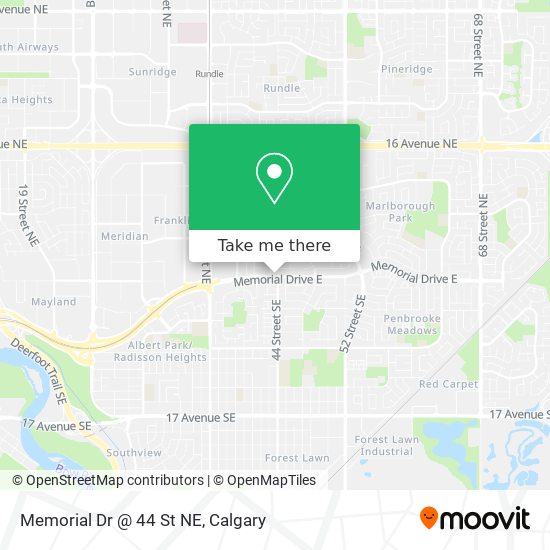 Memorial Dr @ 44 St NE map