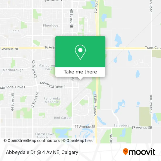 Abbeydale Dr @ 4 Av NE map