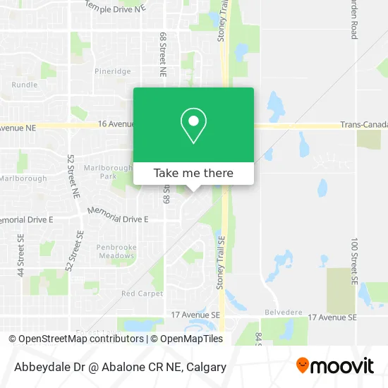 Abbeydale Dr @ Abalone CR NE map