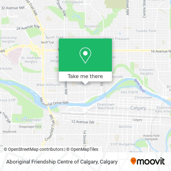 Aboriginal Friendship Centre of Calgary map
