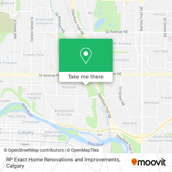 RP Exact Home Renovations and Improvements map