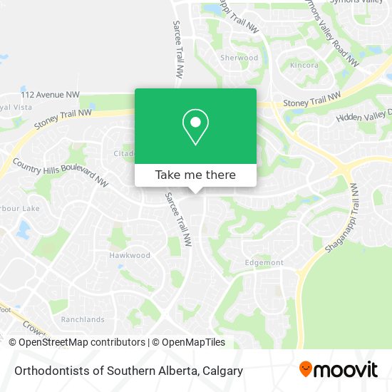 Orthodontists of Southern Alberta map