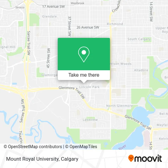 Mount Royal University map