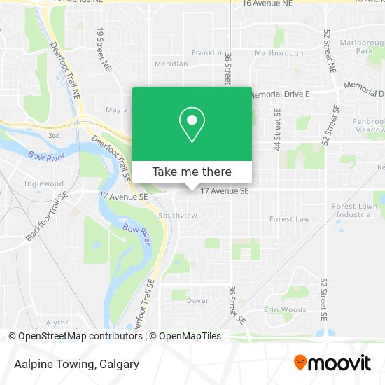 Aalpine Towing map