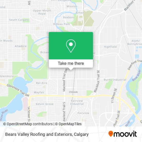 Bears Valley Roofing and Exteriors map