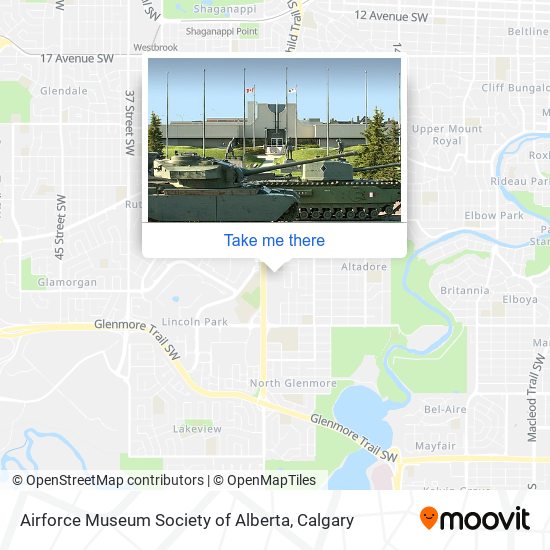 Airforce Museum Society of Alberta map