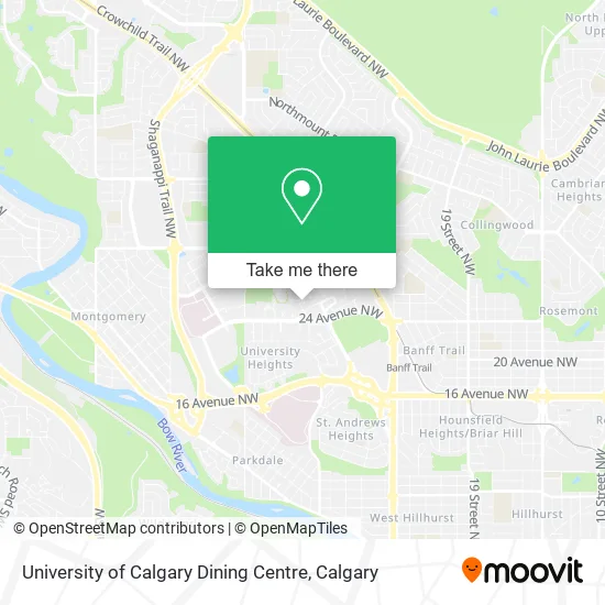 University of Calgary Dining Centre map