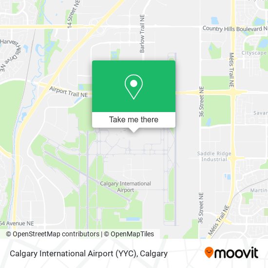 Calgary International Airport (YYC) map