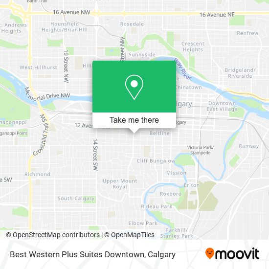 Best Western Plus Suites Downtown map
