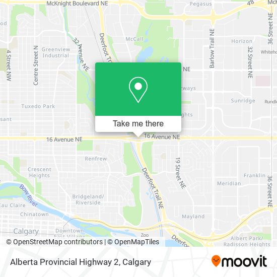 Alberta Provincial Highway 2 map