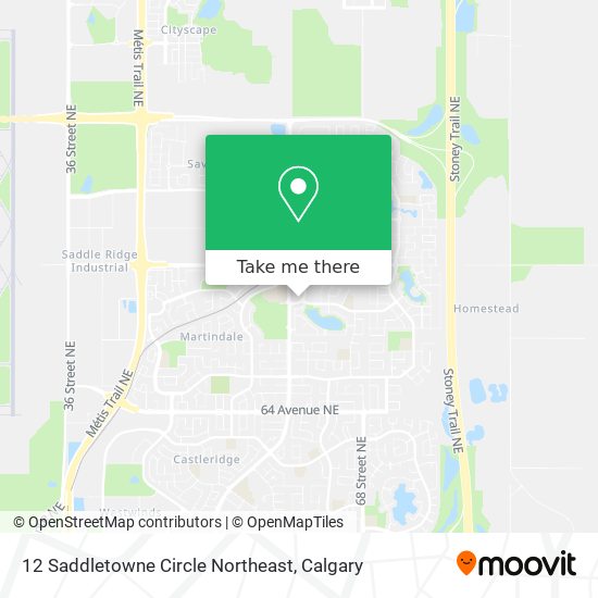 12 Saddletowne Circle Northeast map