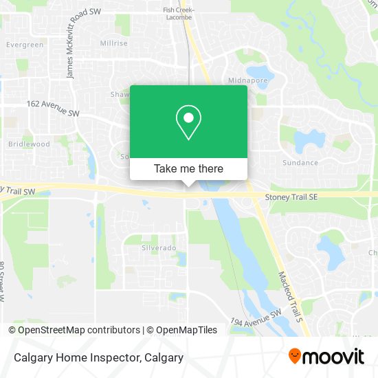 Calgary Home Inspector map