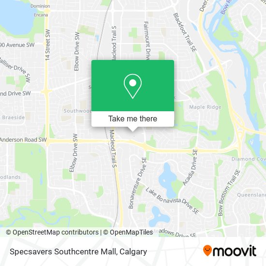 Specsavers Southcentre Mall map