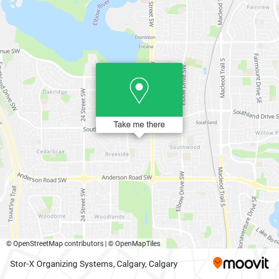 Stor-X Organizing Systems, Calgary map