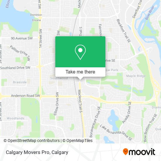 Calgary Movers Pro map