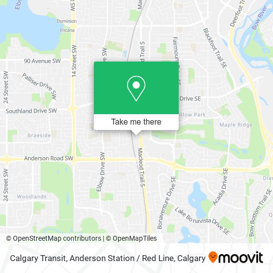 Calgary Transit, Anderson Station / Red Line plan