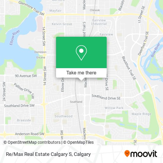 Re/Max Real Estate Calgary S map