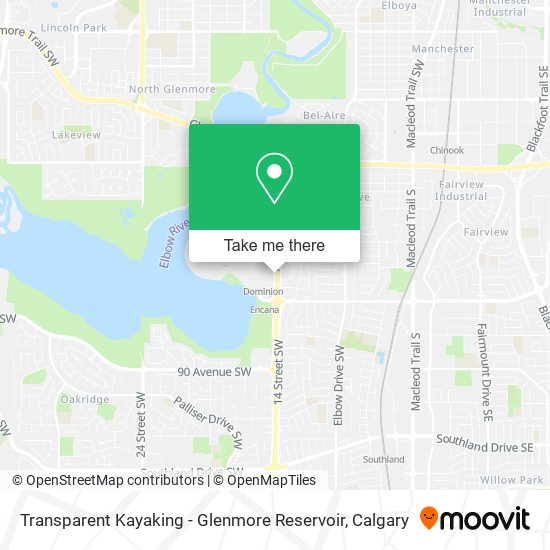 Transparent Kayaking - Glenmore Reservoir plan