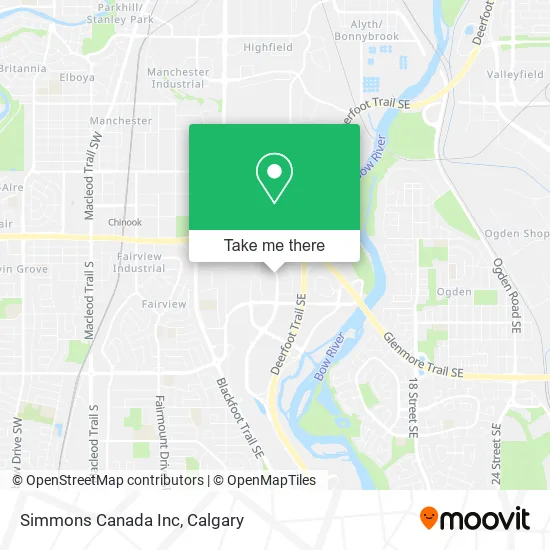 Simmons Canada Inc map
