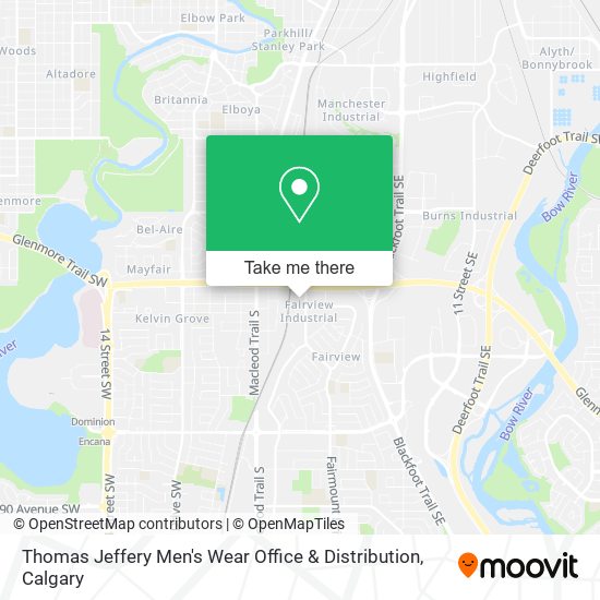 Thomas Jeffery Men's Wear Office & Distribution map