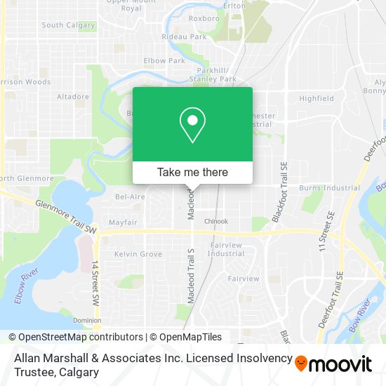 Allan Marshall & Associates Inc. Licensed Insolvency Trustee map