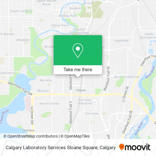 Calgary Laboratory Services Sloane Square map