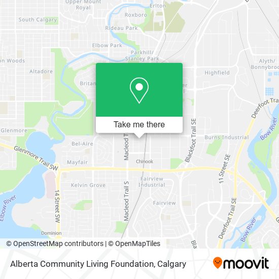 Alberta Community Living Foundation map