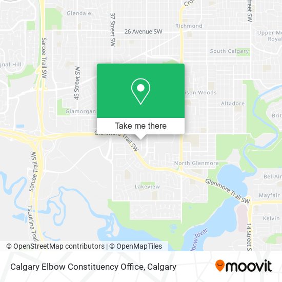 Calgary Elbow Constituency Office map