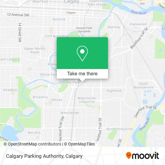 Calgary Parking Authority map
