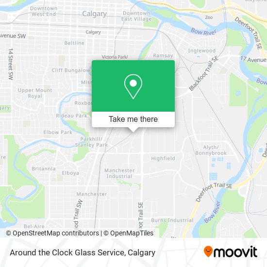 Around the Clock Glass Service map