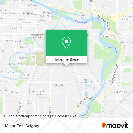 Major Zoo map